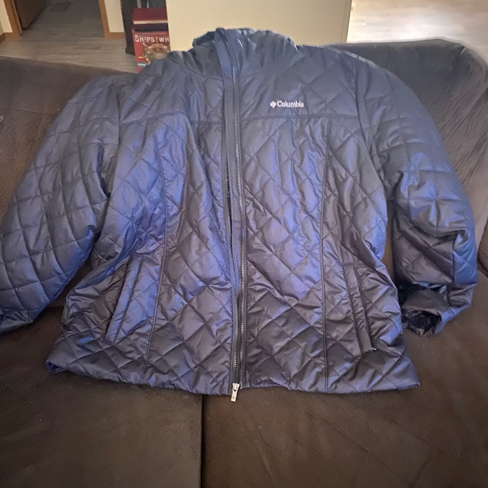 Woman’s fur lined hooded coat